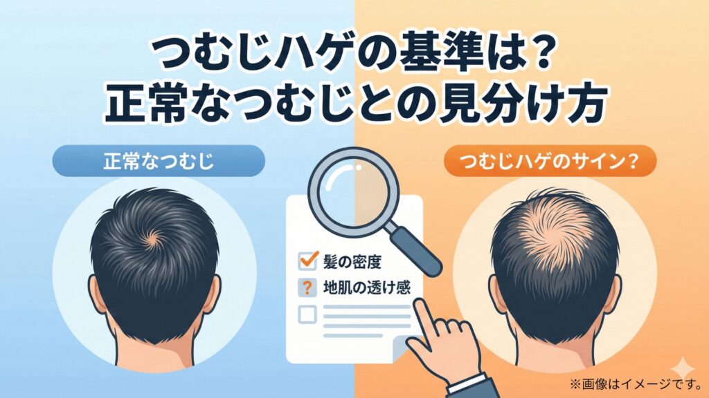 【皮膚科専門医監修】つむじハゲの基準は？正常なつむじとの見分け方