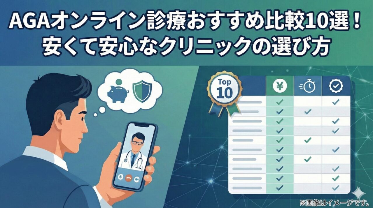【皮膚科専門医監修】AGAオンライン診療おすすめ比較10選!安くて安全なクリニックの選び方