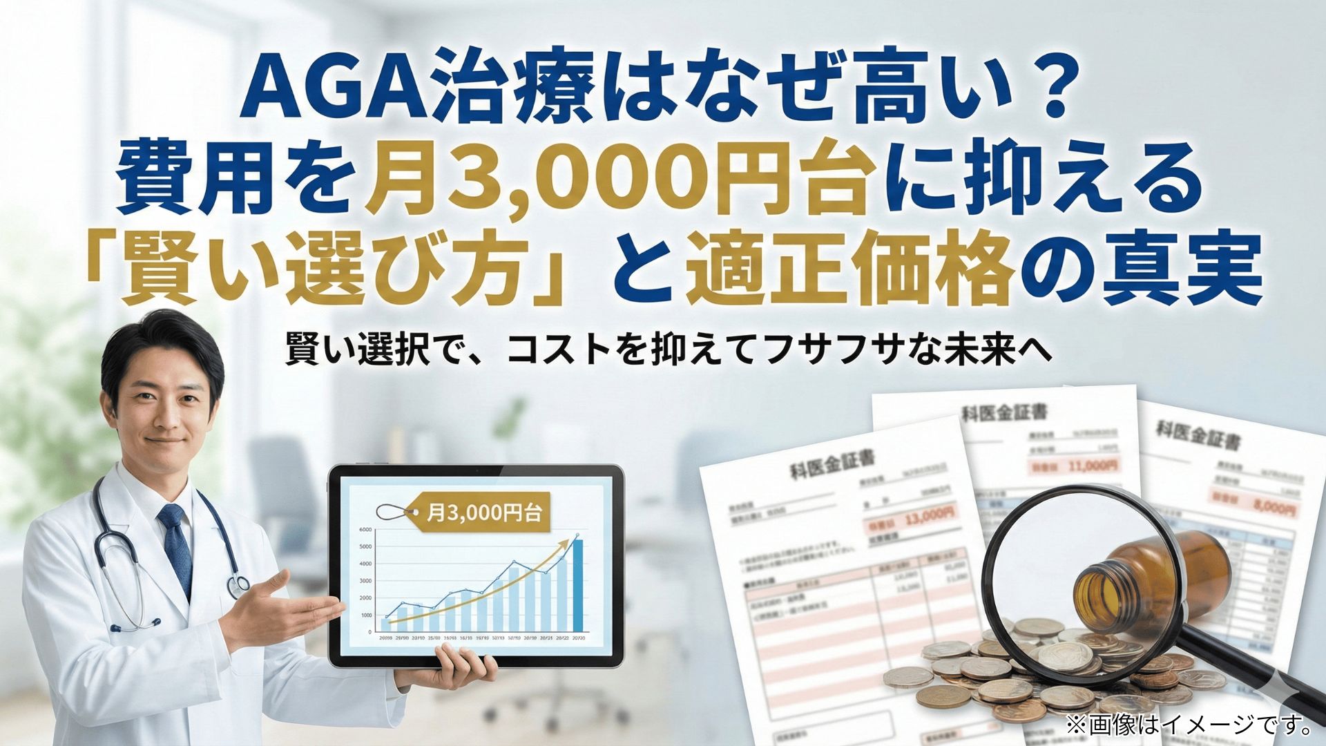 【皮膚科専門医監修】AGA治療はなぜ高い?費用をできる限り抑える「賢い選び方」と適正価格の真実