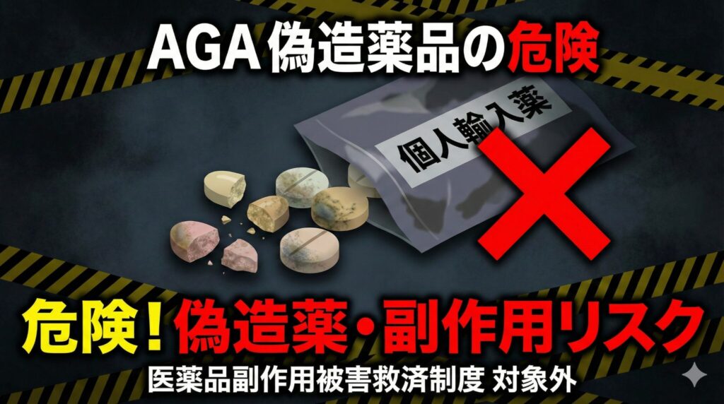 AGA治療薬の個人輸入における危険性と副作用救済制度対象外のリスク警告