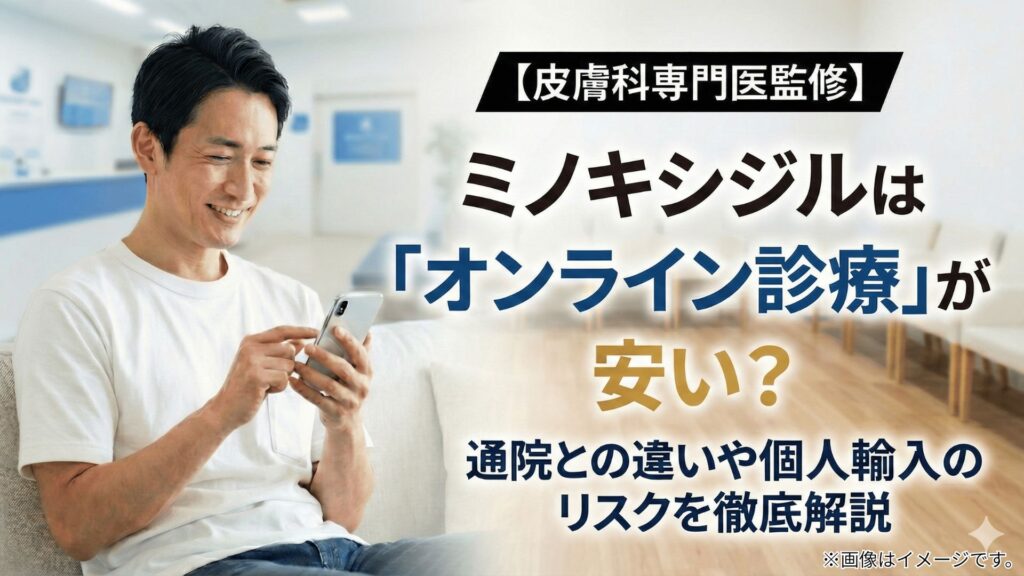 【皮膚科専門医監修】ミノキシジルは「オンライン診療」が安い？通院との違いや個人輸入のリスクを徹底解説