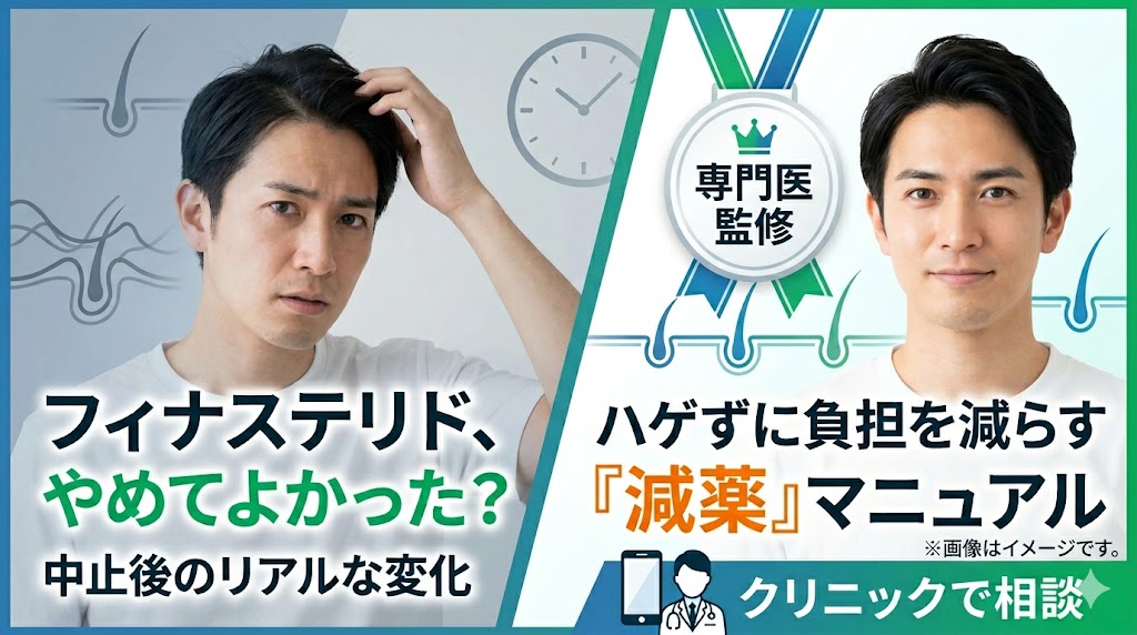 フィナステリドをやめてよかった?中止後のリアルな変化とハゲない「減薬」マニュアル