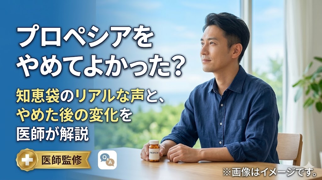 プロペシアをやめてよかった?知恵袋のリアルな声とやめた後の変化を医師が解説