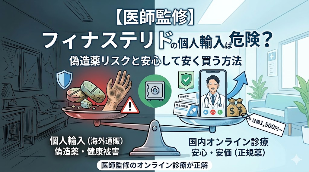 【医師監修】フィナステリドの個人輸入は危険？偽造薬リスクと安心して安く買う方法
