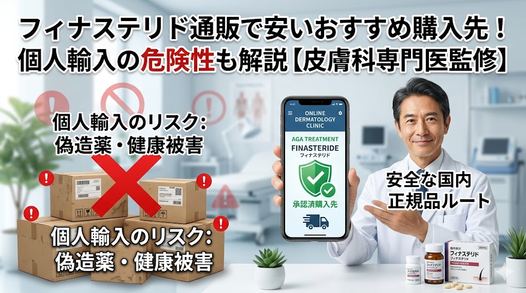 フィナステリド通販で安いおすすめ購入先！個人輸入の危険性も解説【皮膚科専門医監修】