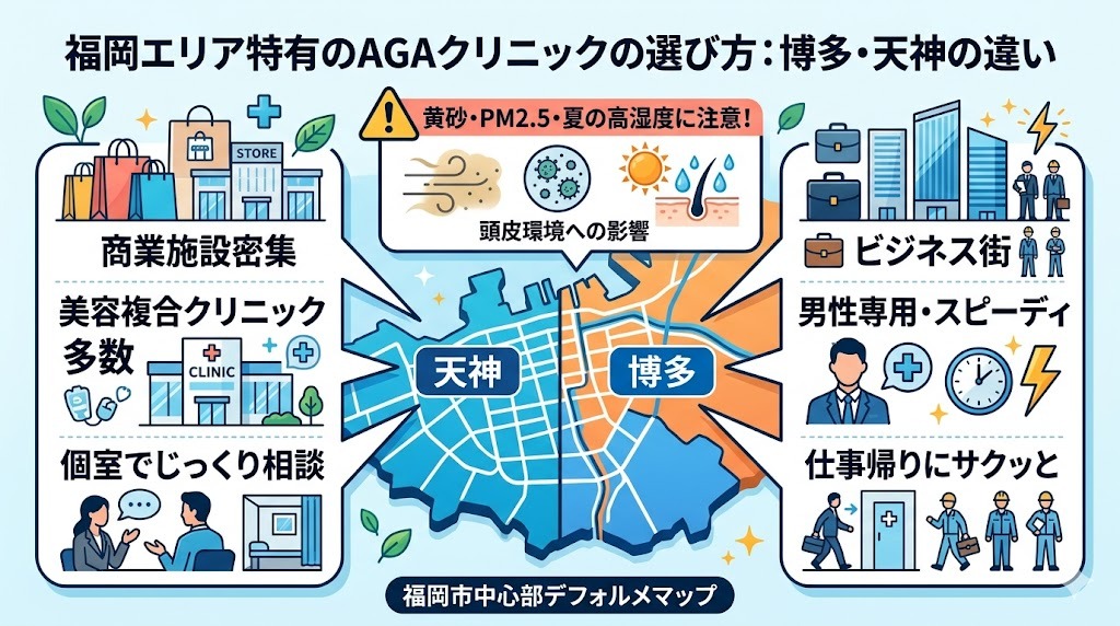 福岡のAGA治療費の適正相場：フィナステリド・デュタステリド・ミノキシジルの目的別月額費用