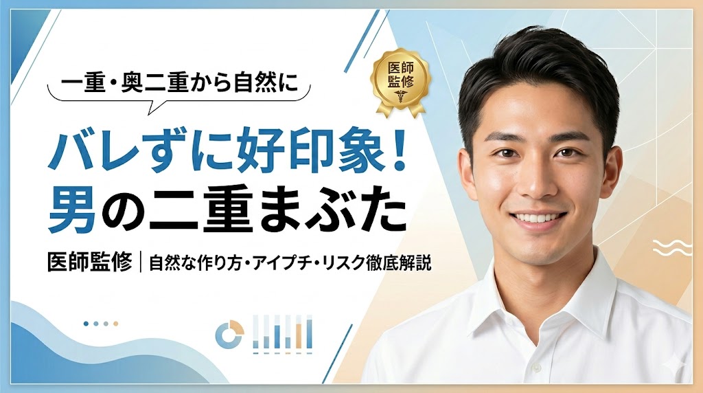 【医師監修】男の綺麗な二重瞼の作り方！バレないアイプチと好印象のコツ