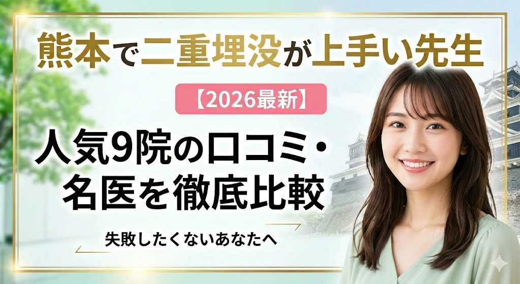 熊本で二重埋没が上手い先生は誰？TCBなどおすすめ9院の口コミを徹底比較