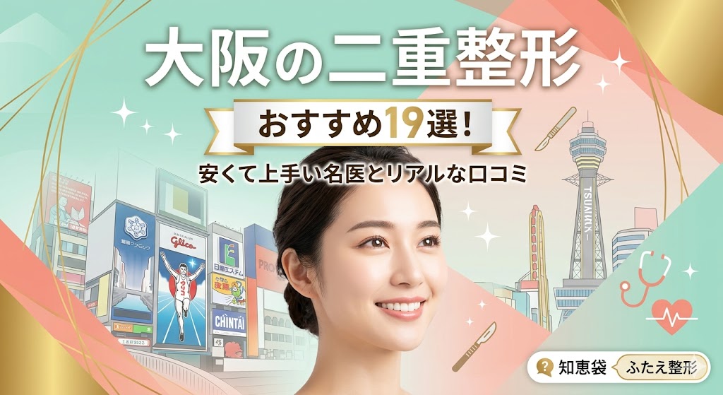 大阪の二重整形おすすめ19選！安くて上手い名医とリアルな口コミ