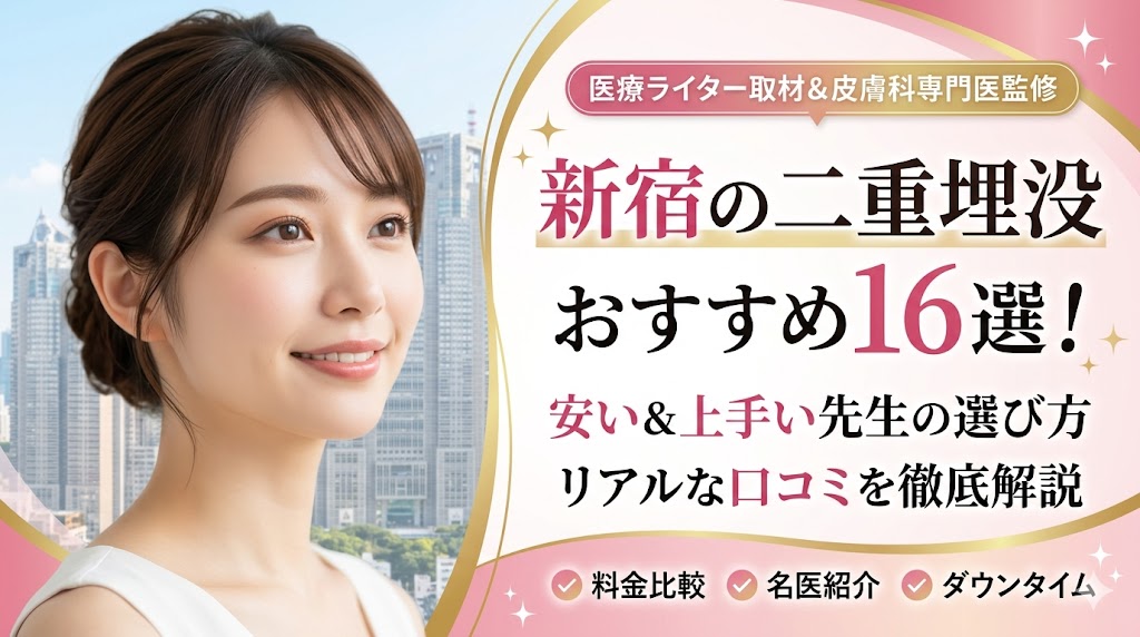 新宿の二重埋没おすすめ16選!安い&上手い先生の選び方と口コミを徹底解説