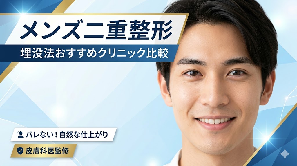 メンズ二重整形おすすめ7院！バレない埋没法とTCBの評判を徹底比較