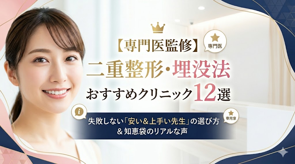 二重整形・埋没法おすすめクリニック12選！安い＆上手い先生の選び方と知恵袋のリアルな声