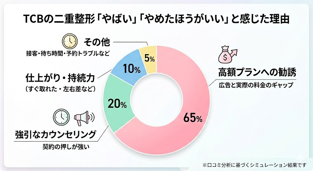 TCBの二重整形がやばいと言われる理由のアンケート結果割合