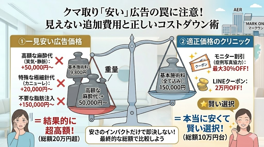 クマ取り費用の見えない追加料金（麻酔代・オプション代）とモニター制度を活用したコストダウン術